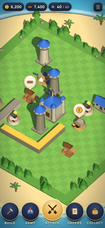 A Town Hall level 3 kingdom with towers, mortars and walls