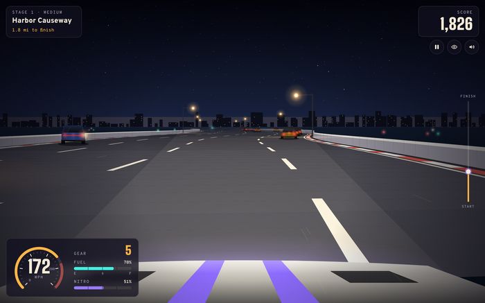 First person on Harbor Causeway