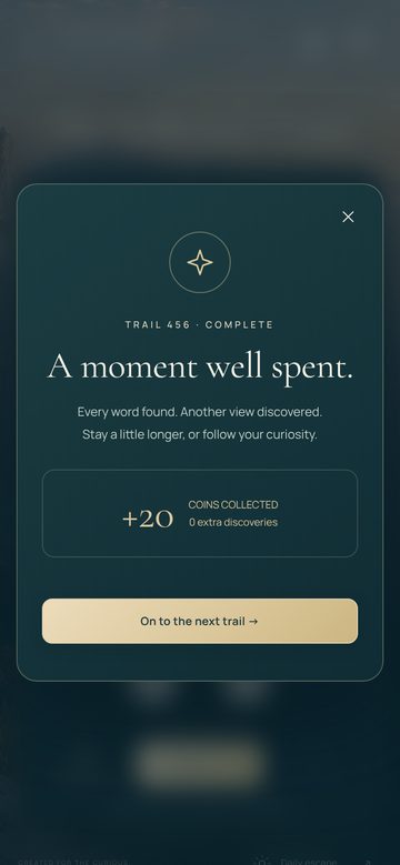 A trail complete