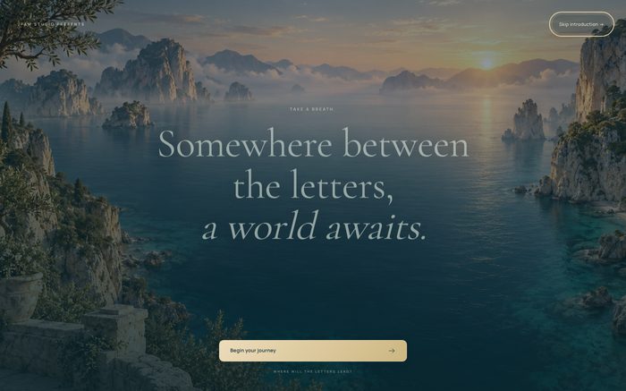The opening on a wide screen