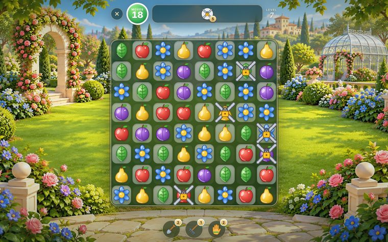 A level in the Rose Garden on a wide screen